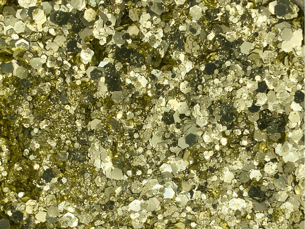 Gouden biologisch afbreekbare glitters