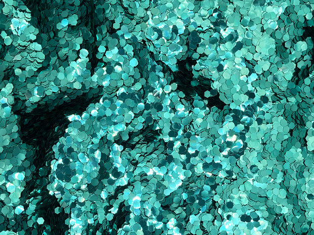 Turquoise biologisch afbreekbare glitters